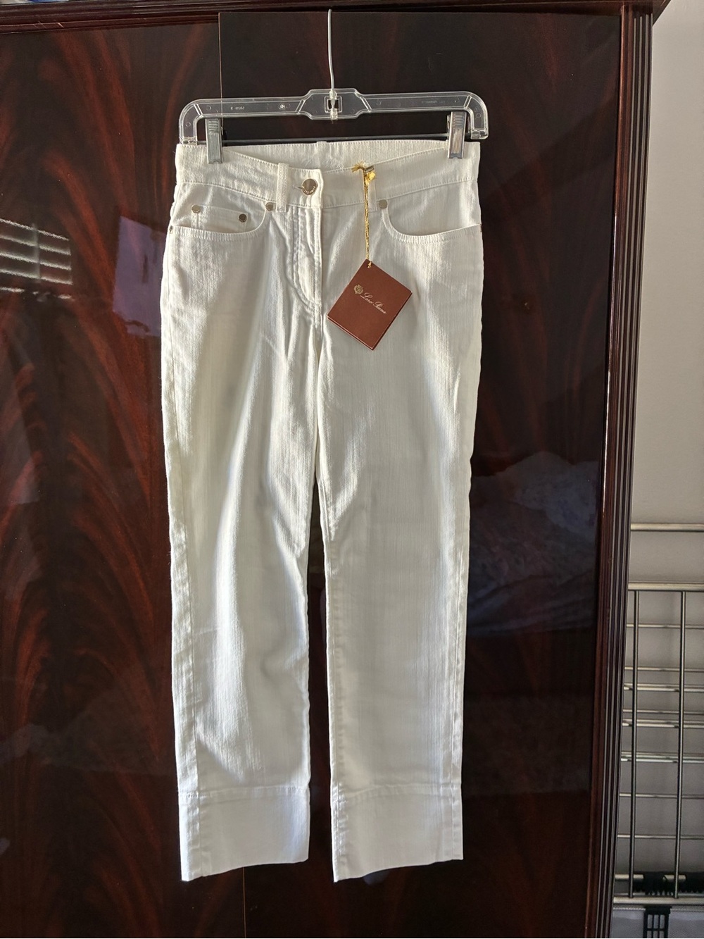 Loro Piana Women's White Straight-Leg Jeans